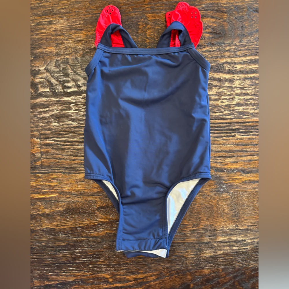 The Beaufort Bonnet Company Navy and Red Swimsuit